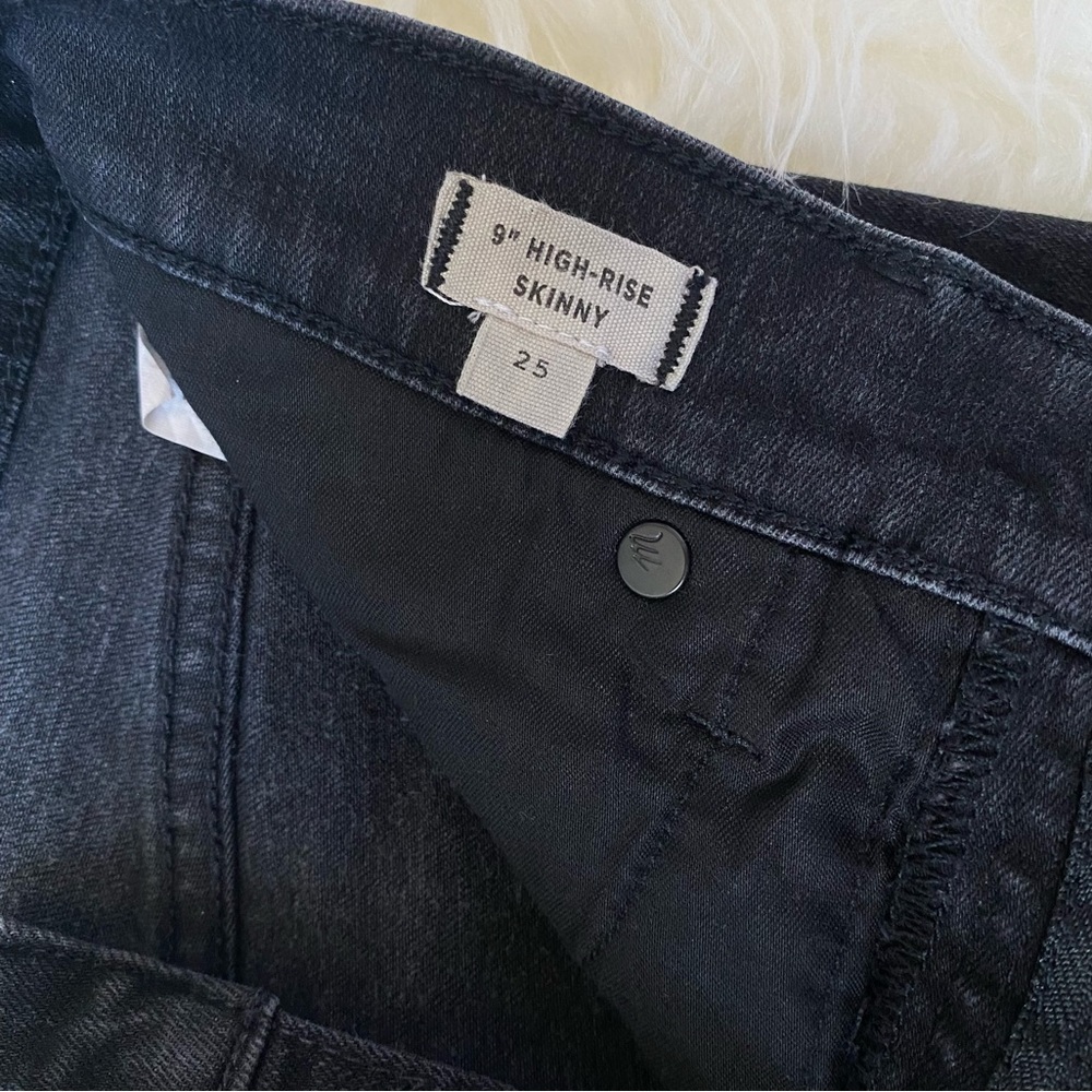 Madewell 9” high-rise skinny jeans in Black Sea, size 25 - Picture 9 of 11